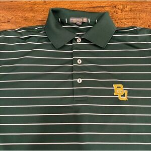 Peter Millar Green Summer Comfort Baylor University Bears Golf Polo Shirt Men S
